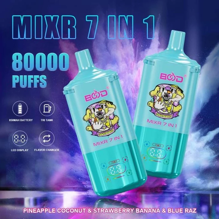 Pineapple-coconut&-Strawberry-banana&-Blue-raz_BOOD MIXR 7 IN 1 80000
