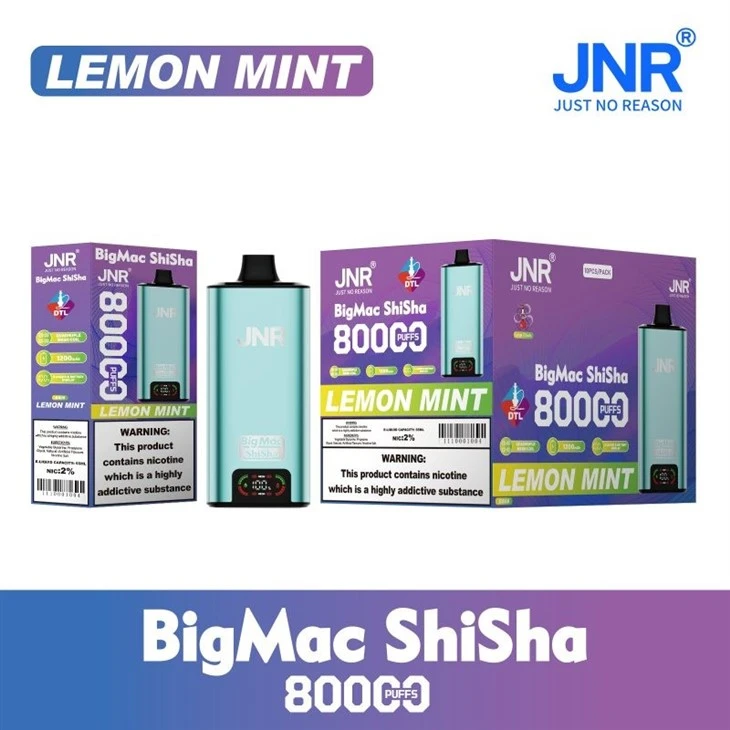 BS08-Lemon Mint_JNR Big Mac Shisha 80000